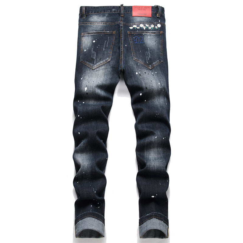 SOLA-embroidery Jeans