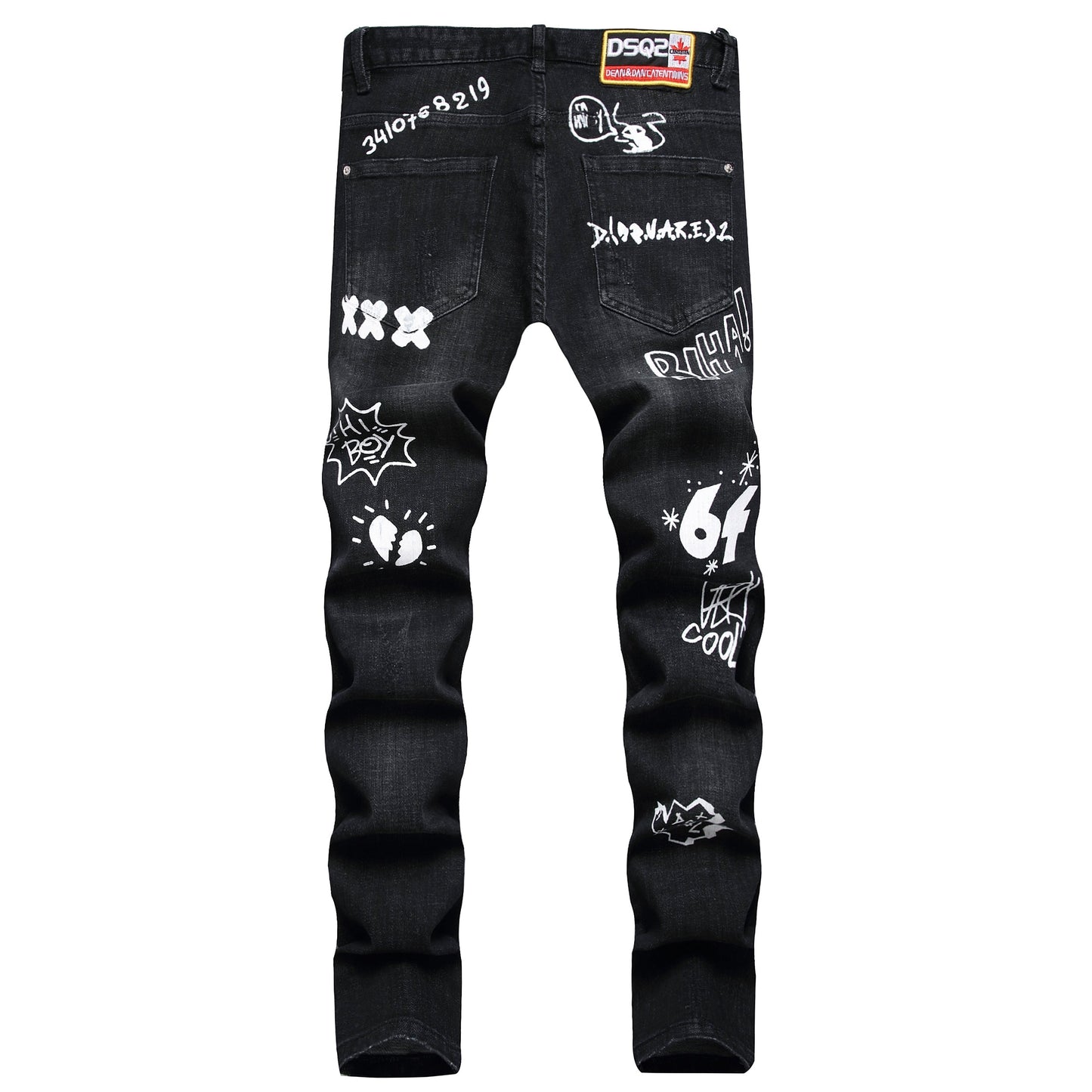 SOLA-Frayed patch Jeans