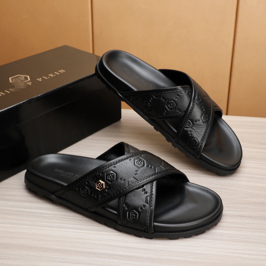 SOLA-PP Leather slippers