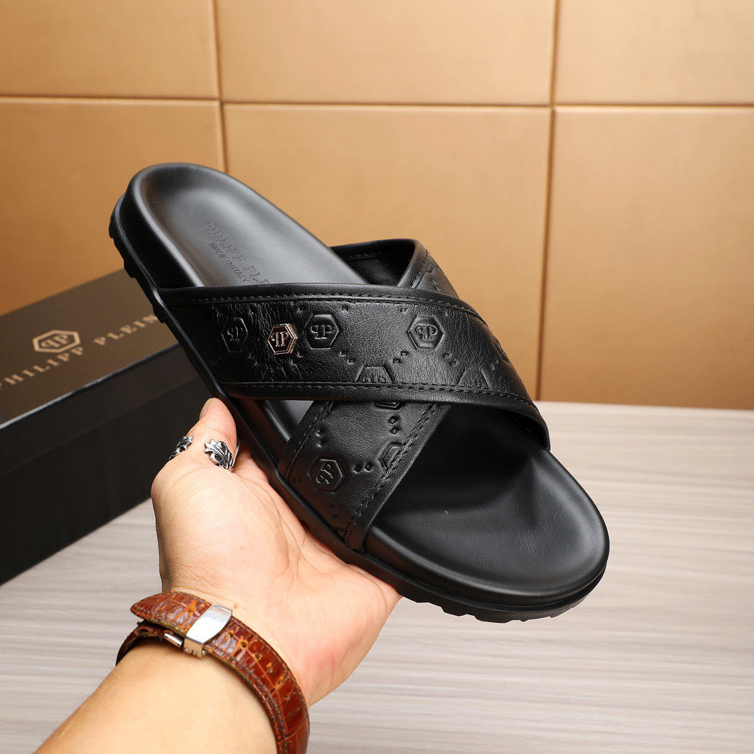 SOLA-PP Leather slippers
