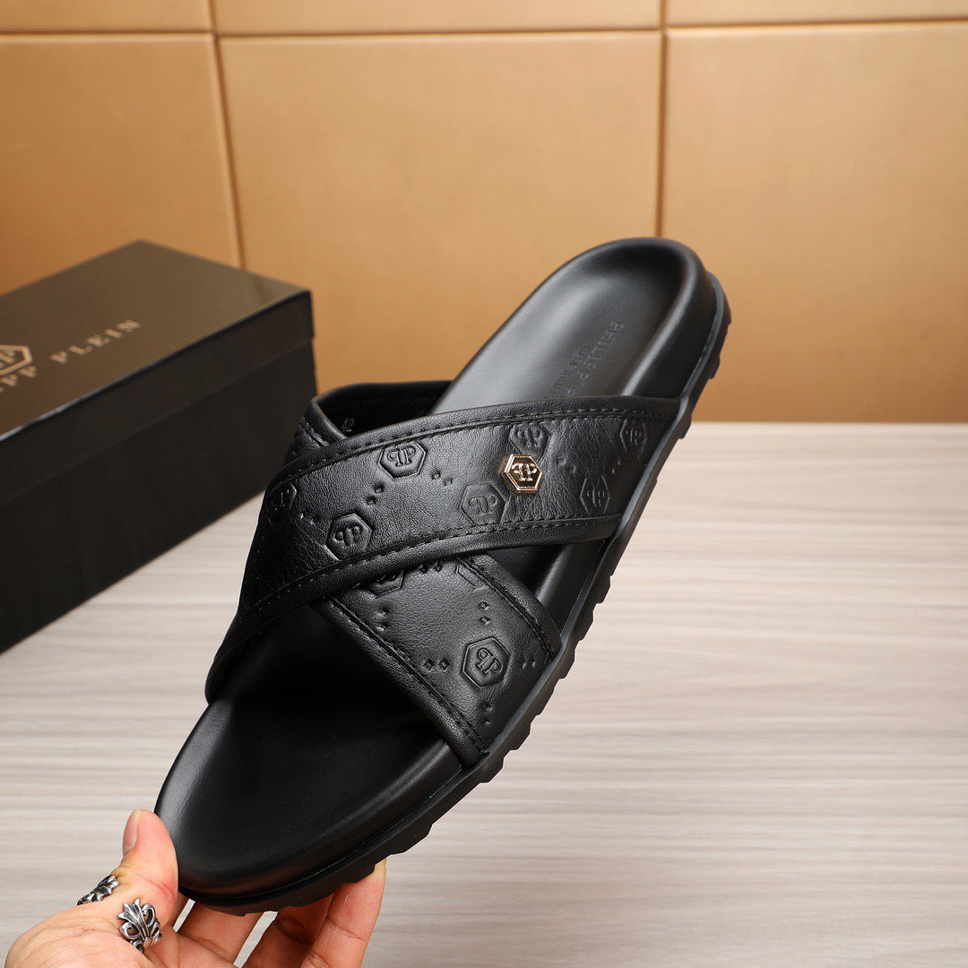 SOLA-PP Leather slippers