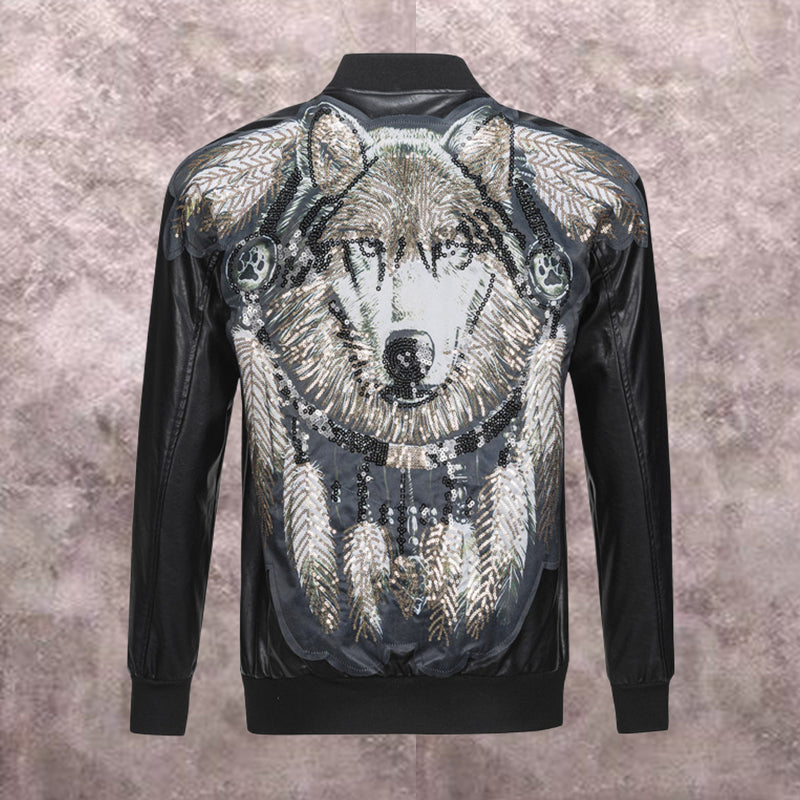 SOLA-PP Padded leather jacket