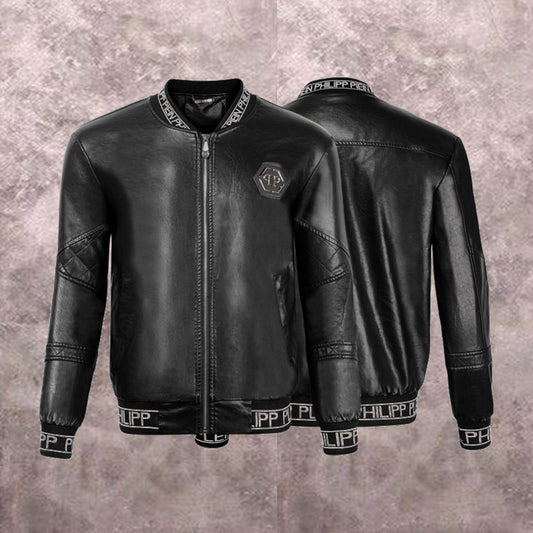 SOLA-PP Padded leather jacket