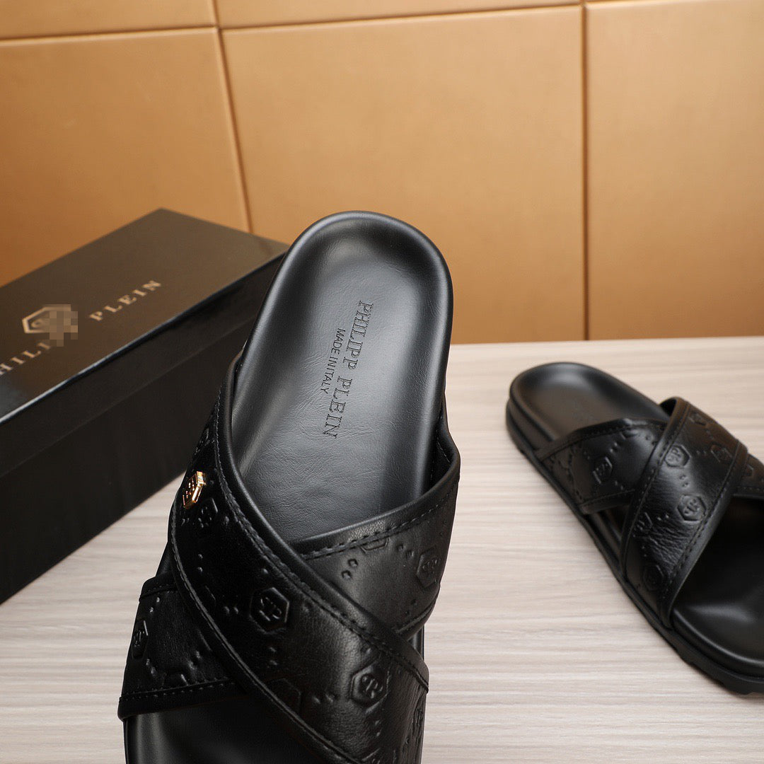 SOLA-PP Leather slippers