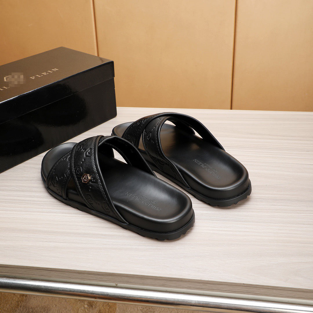 SOLA-PP Leather slippers