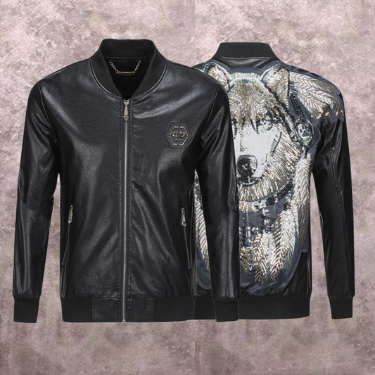 SOLA-PP Padded leather jacket