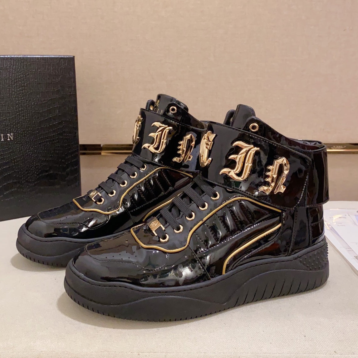 SOLA-PP High Top Leather shoes