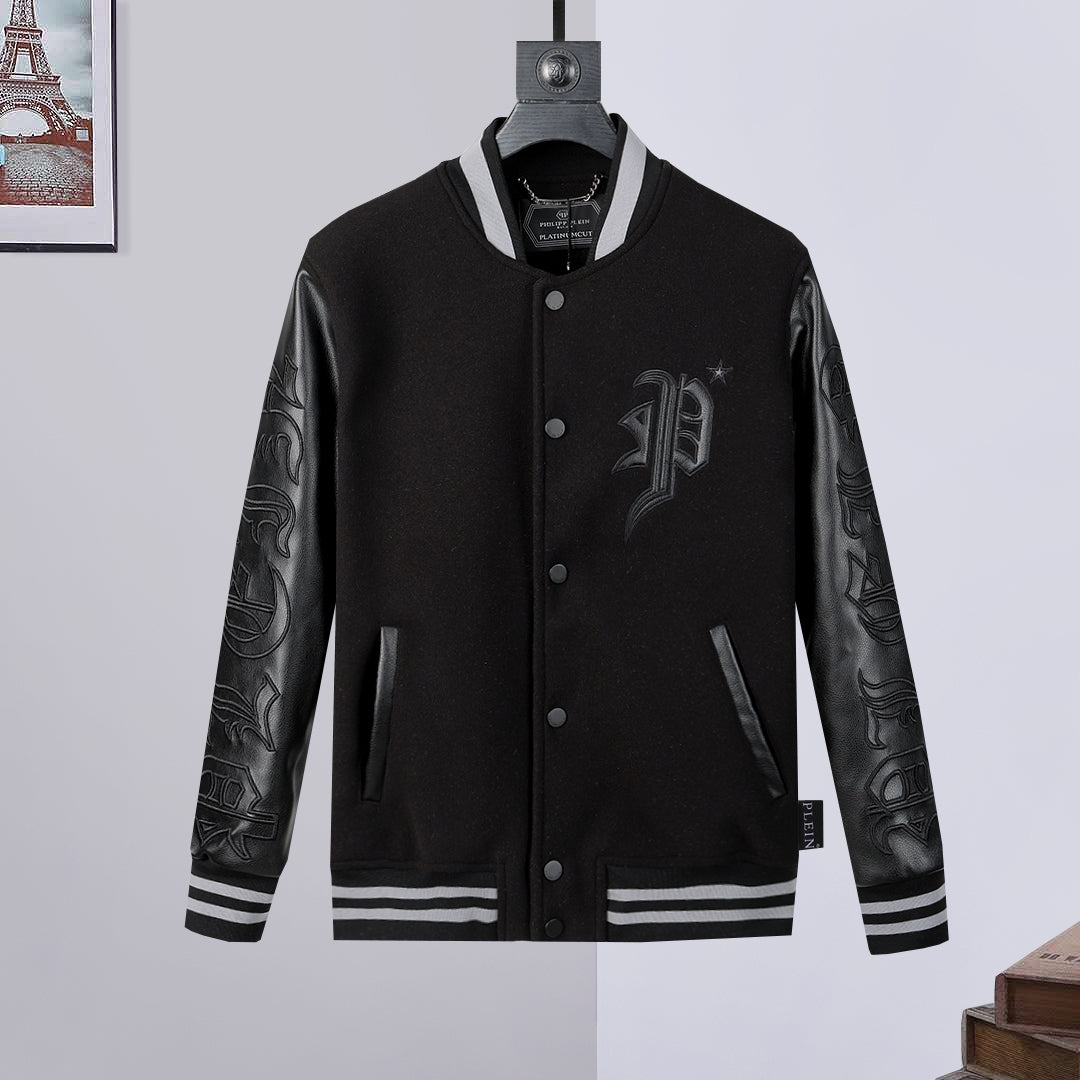 SOLA-PP Leather Baseball Jacket