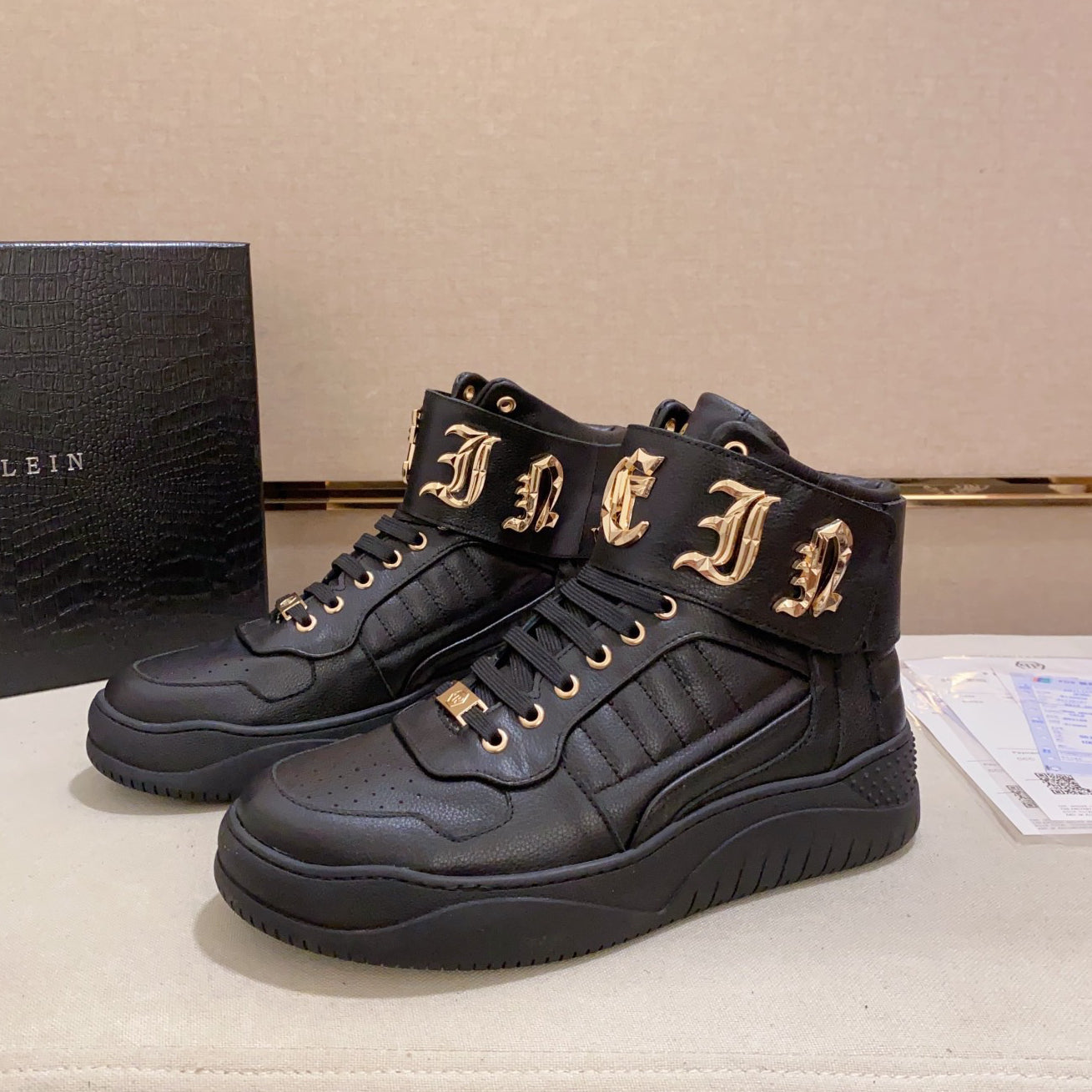 SOLA-PP High Top Leather shoes