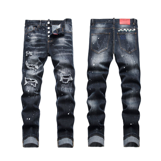 SOLA-embroidery Jeans