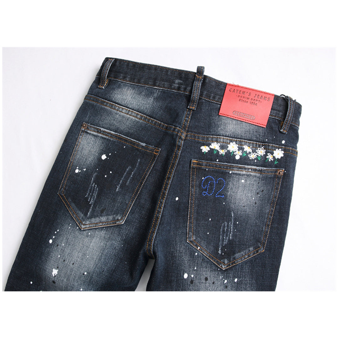 SOLA-embroidery Jeans