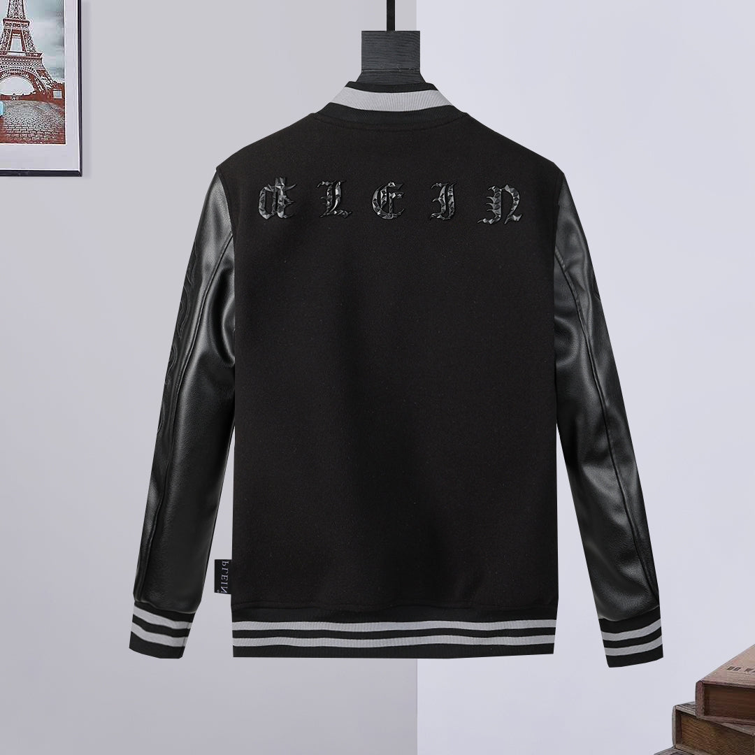 SOLA-PP Leather Baseball Jacket