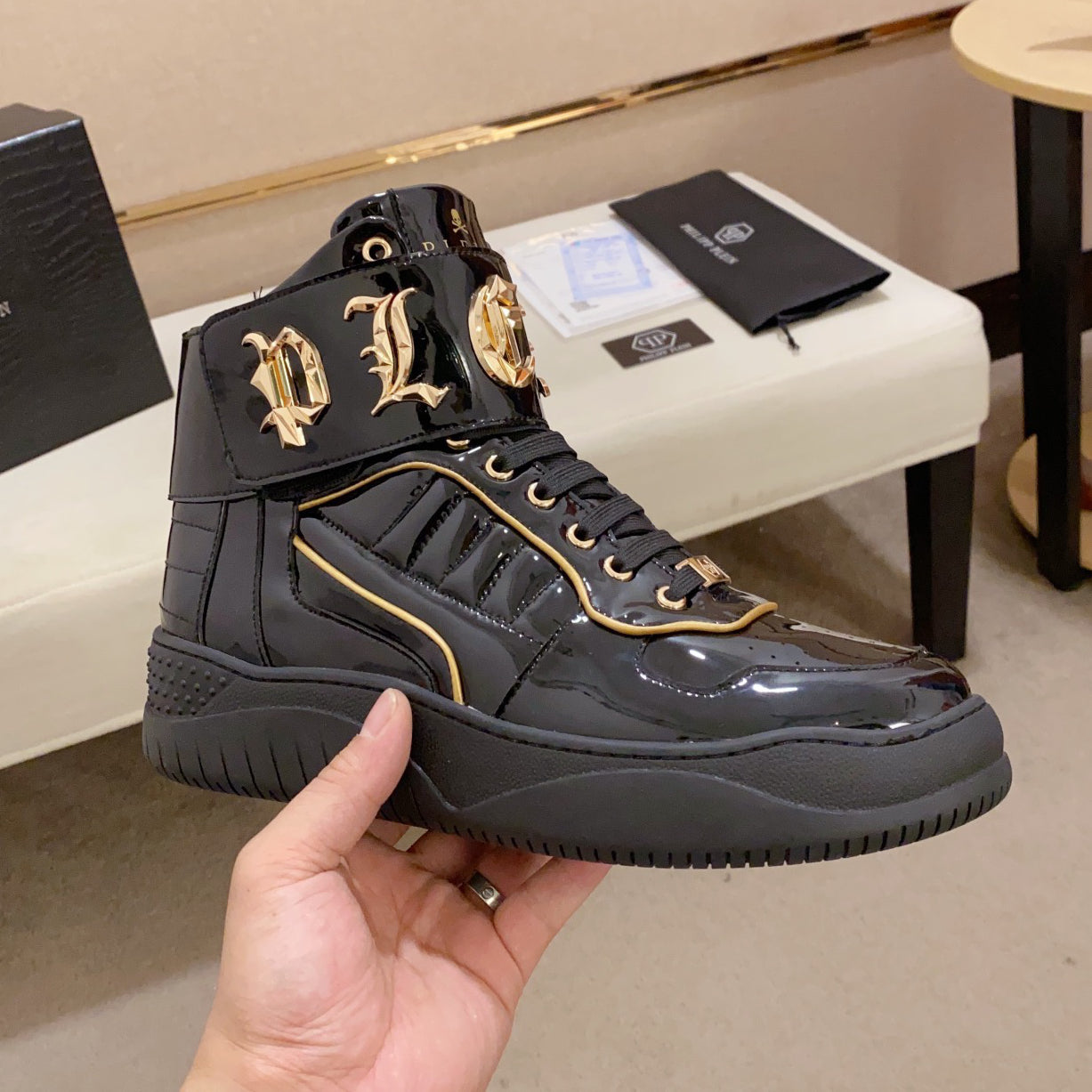 SOLA-PP High Top Leather shoes