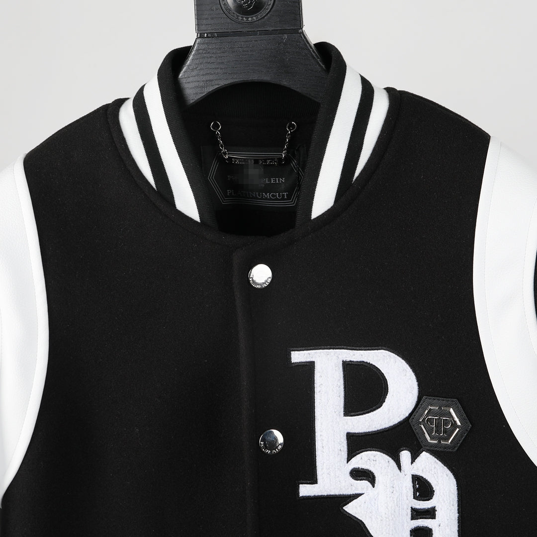 SOLA-PP Leather Baseball Jacket