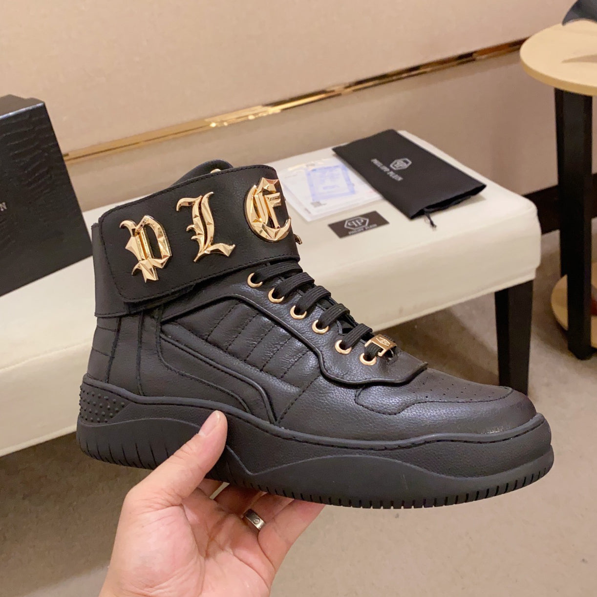 SOLA-PP High Top Leather shoes
