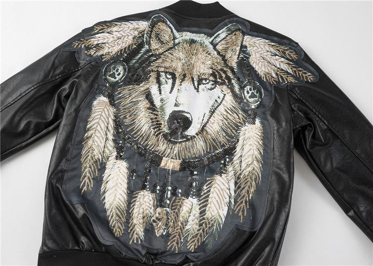 SOLA-PP Padded leather jacket
