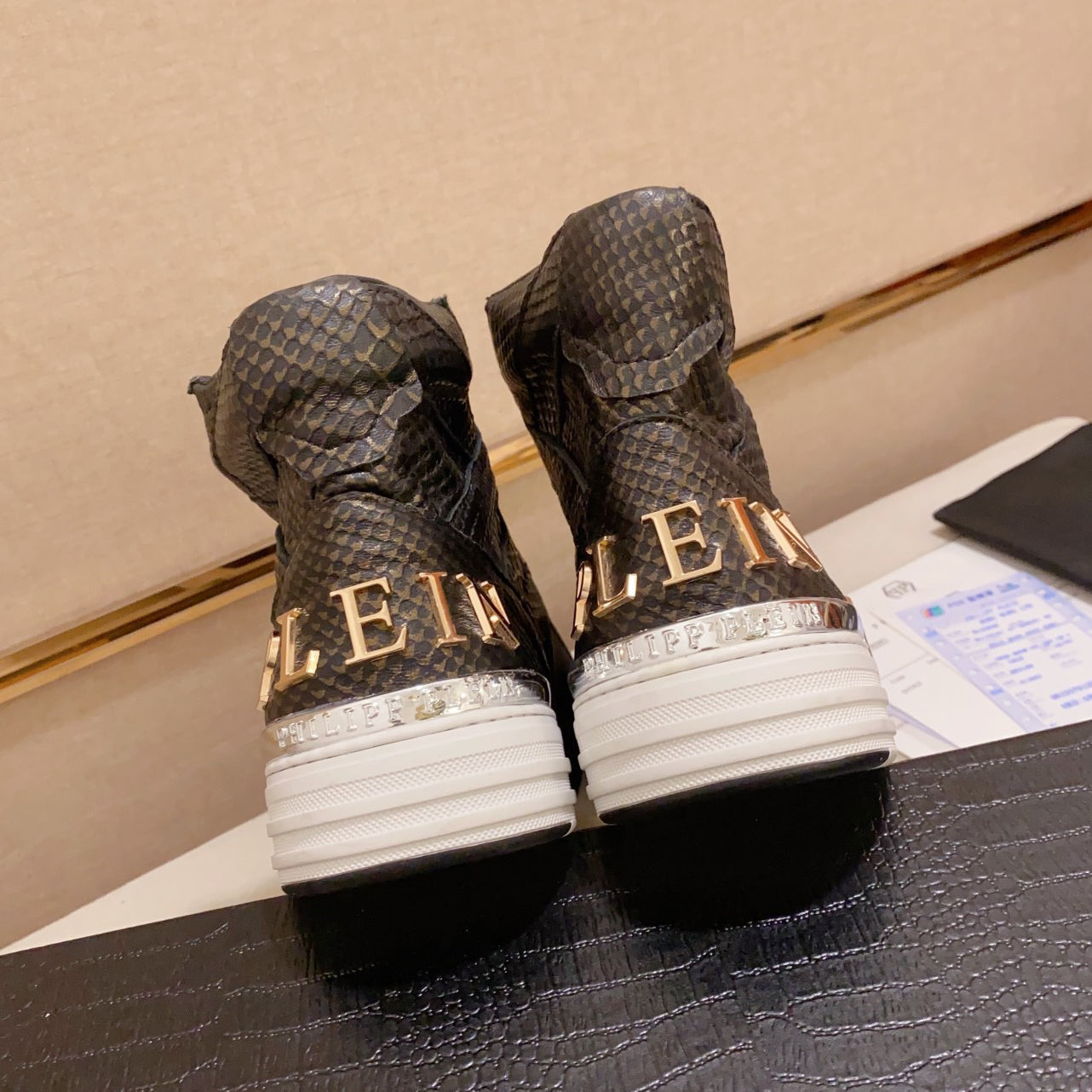 SOLA-PP High Top Leather shoes