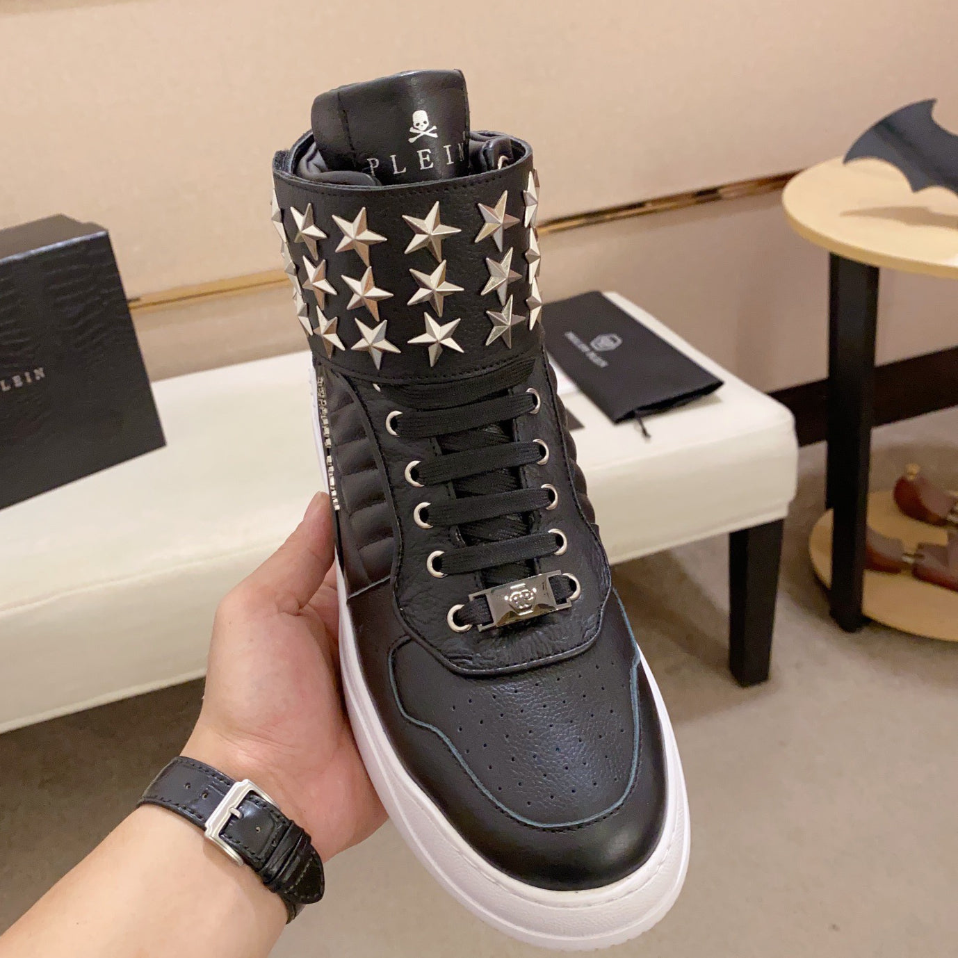 SOLA-PP High Top Leather shoes