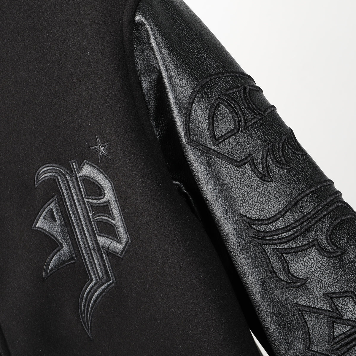 SOLA-PP Leather Baseball Jacket