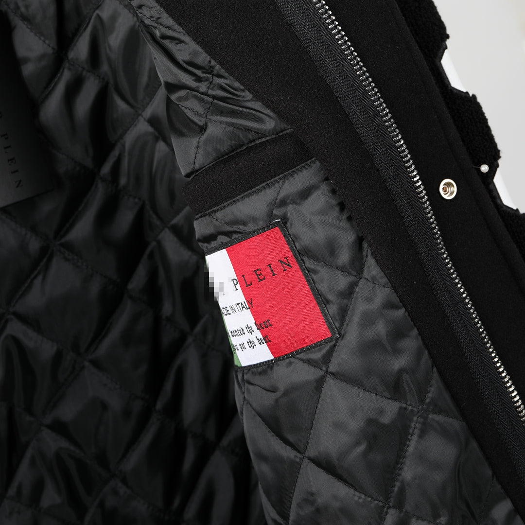SOLA-PP Leather Baseball Jacket