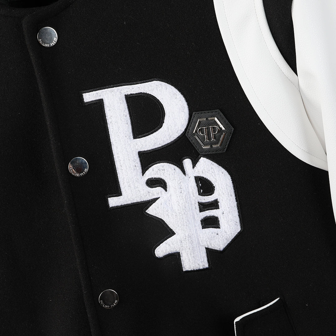 SOLA-PP Leather Baseball Jacket