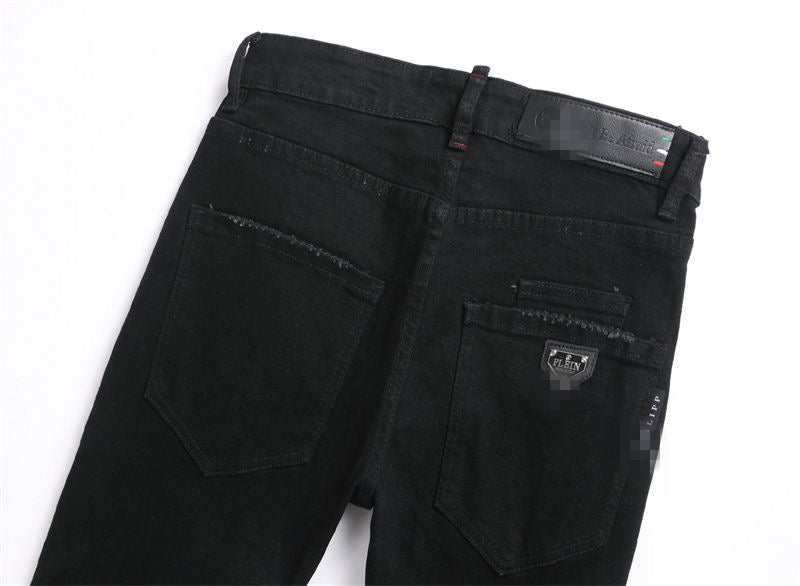 SOLA-PP skull print jeans