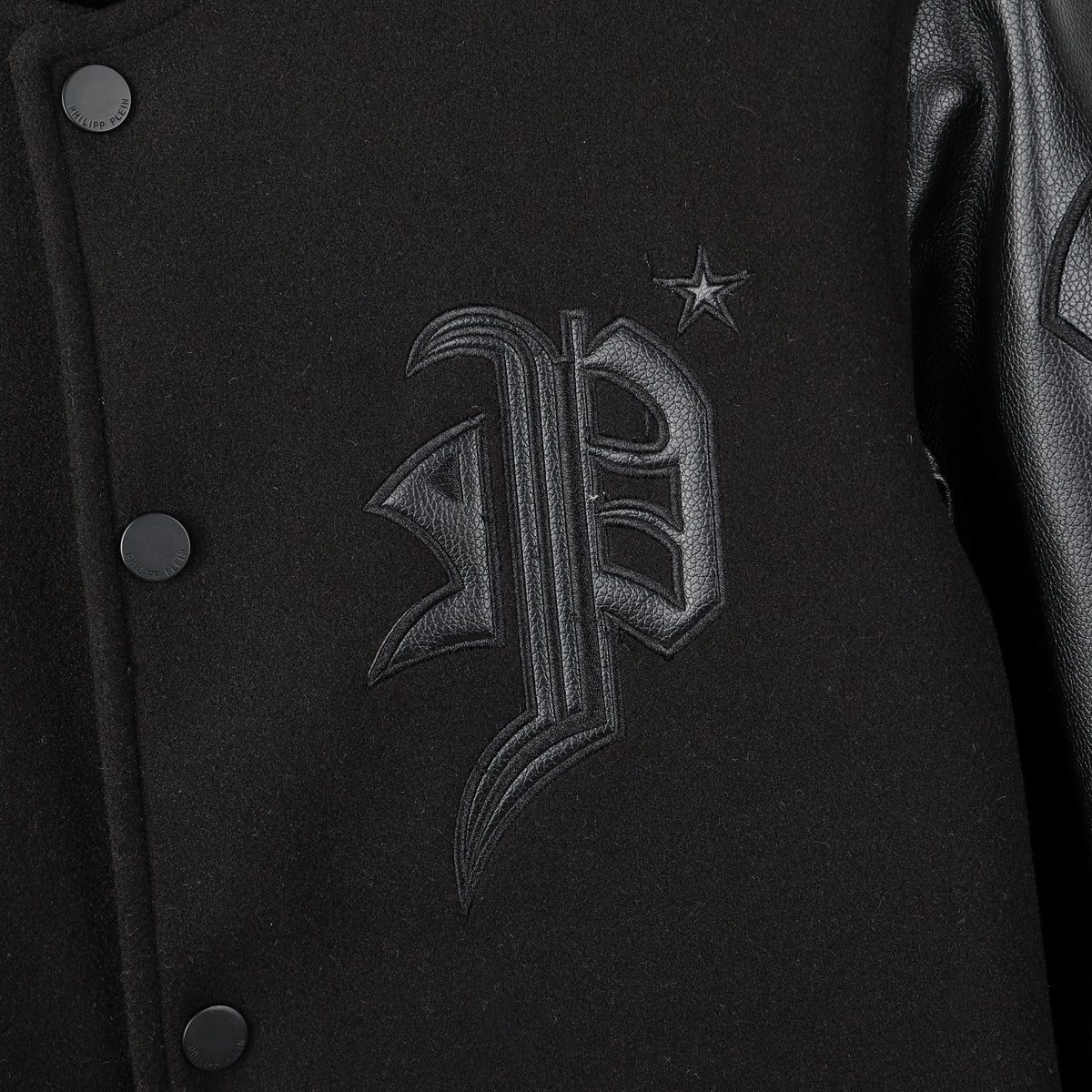 SOLA-PP Leather Baseball Jacket