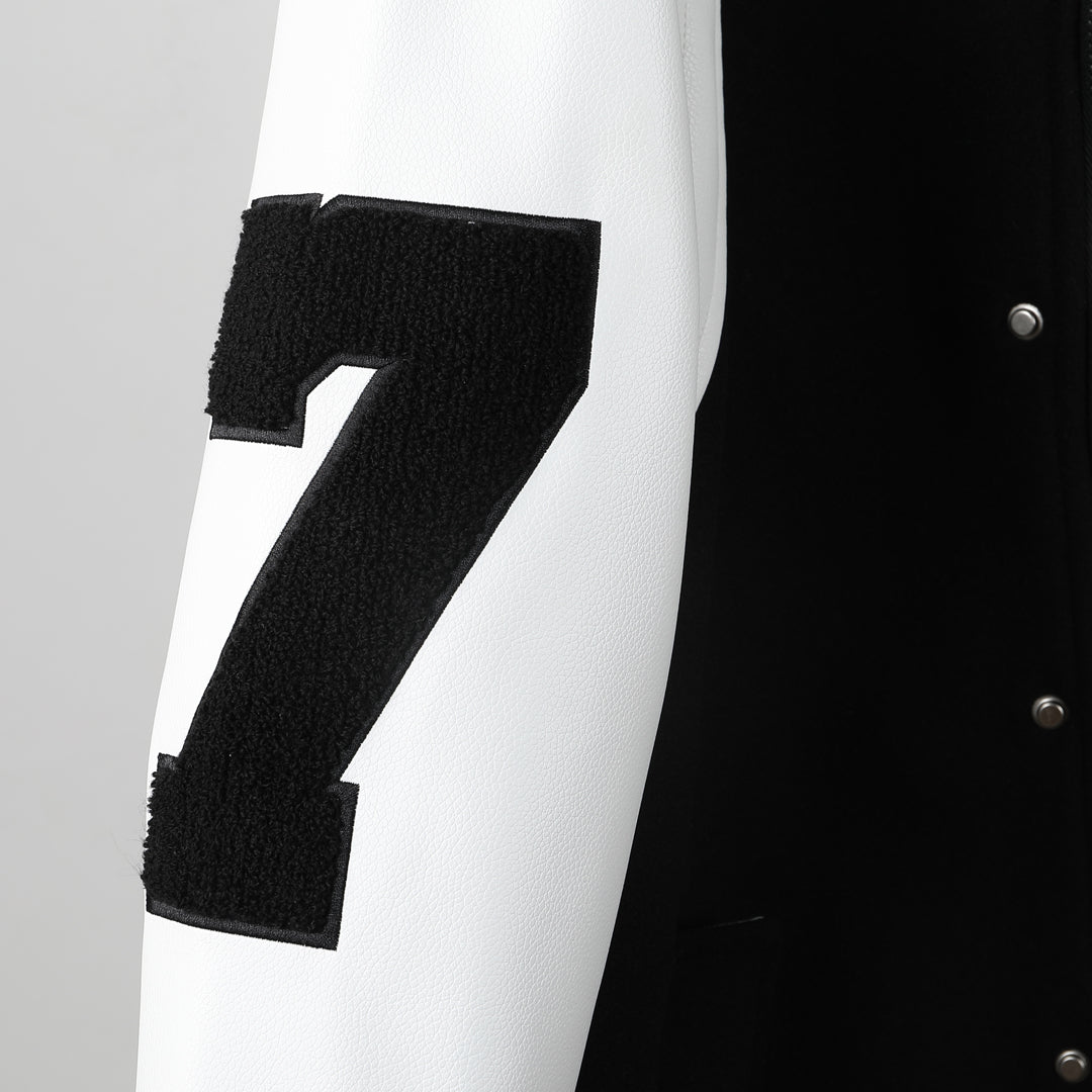 SOLA-PP Leather Baseball Jacket