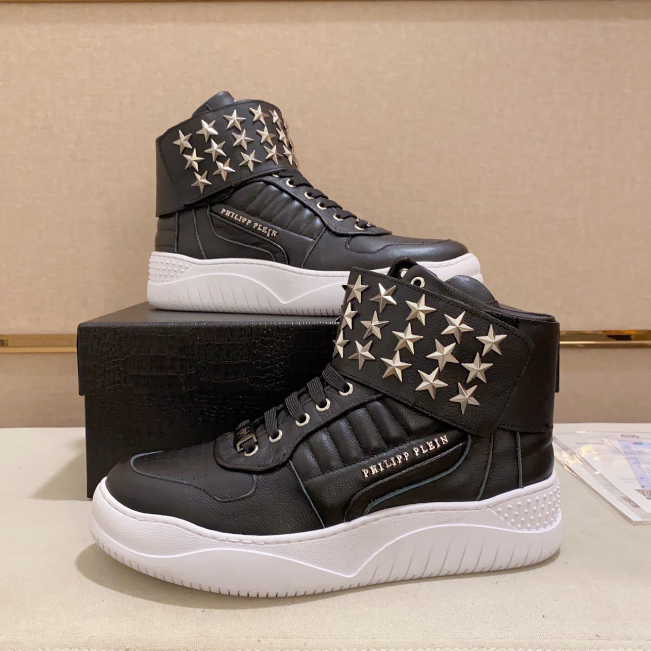 SOLA-PP High Top Leather shoes
