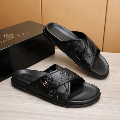SOLA-PP Leather slippers