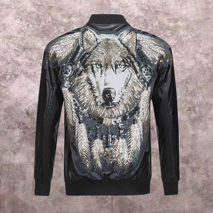 SOLA-PP Padded leather jacket