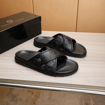 SOLA-PP Leather slippers