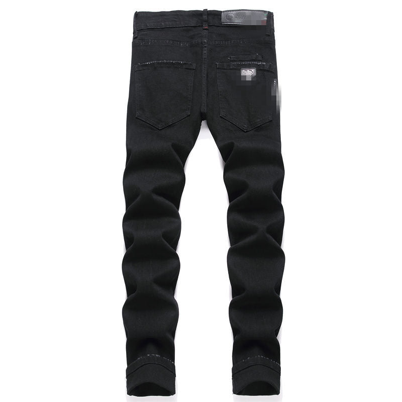 SOLA-PP skull print jeans