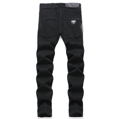 SOLA-PP skull print jeans