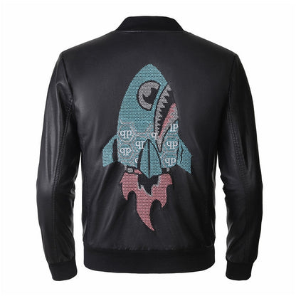 SOLA-PP Padded leather jacket