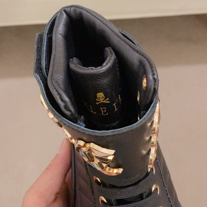 SOLA-PP High Top Leather shoes
