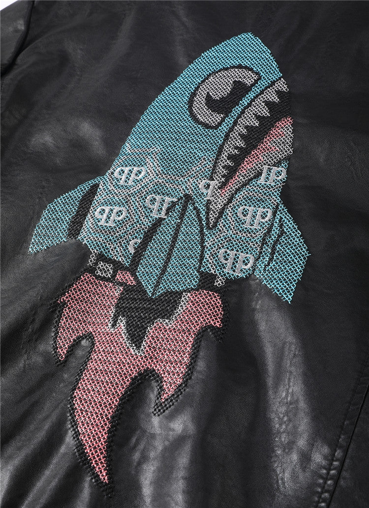 SOLA-PP Padded leather jacket